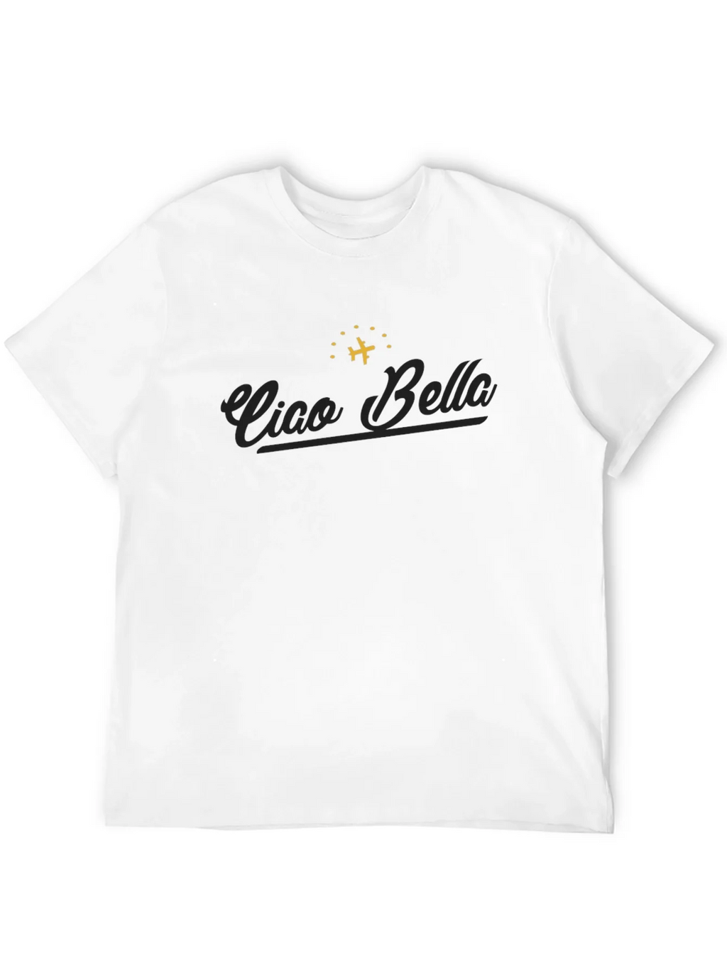 Ciao Bella Graphic Tee - Airplane Design Classic Fit