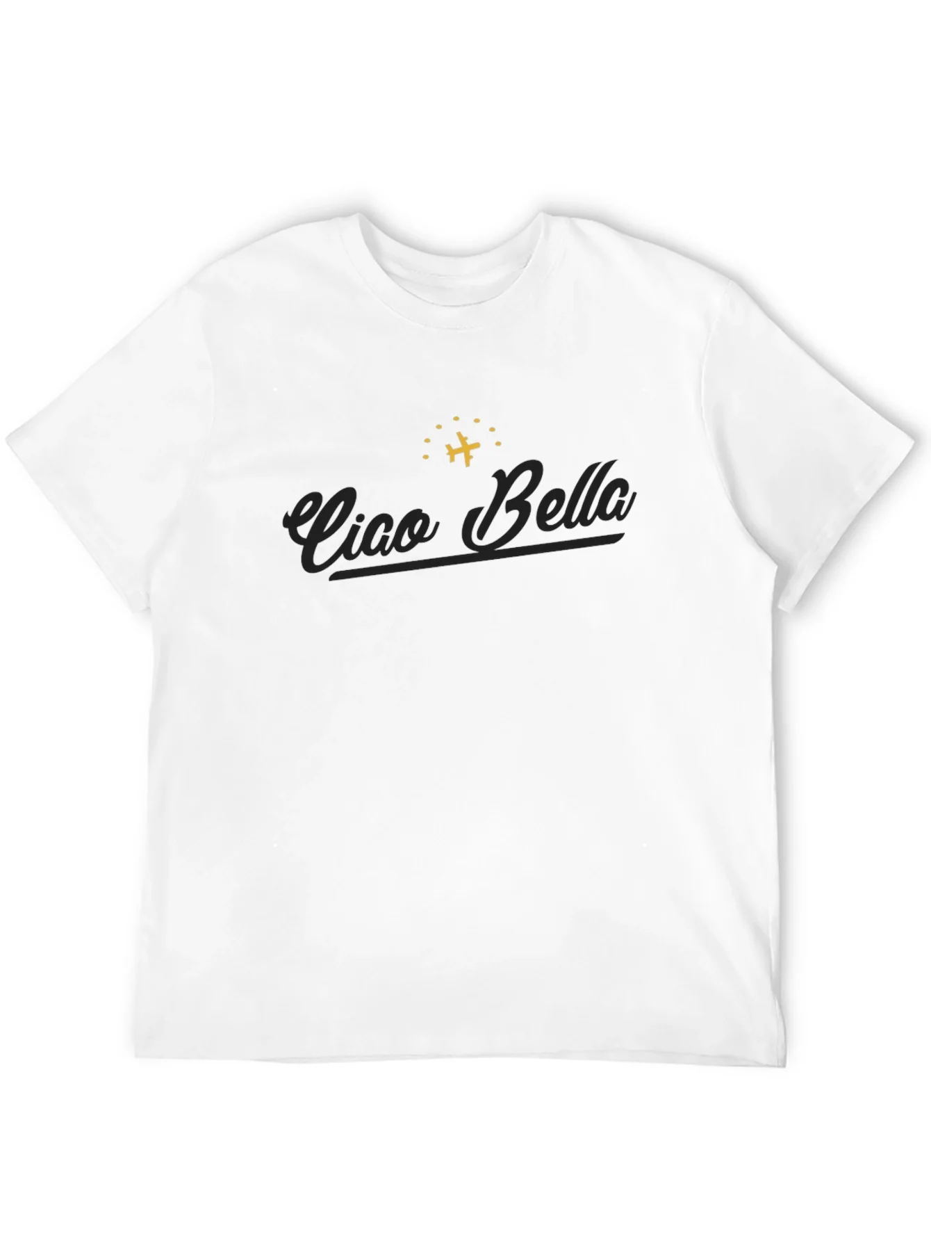 Ciao Bella Graphic Tee - Airplane Design Classic Fit