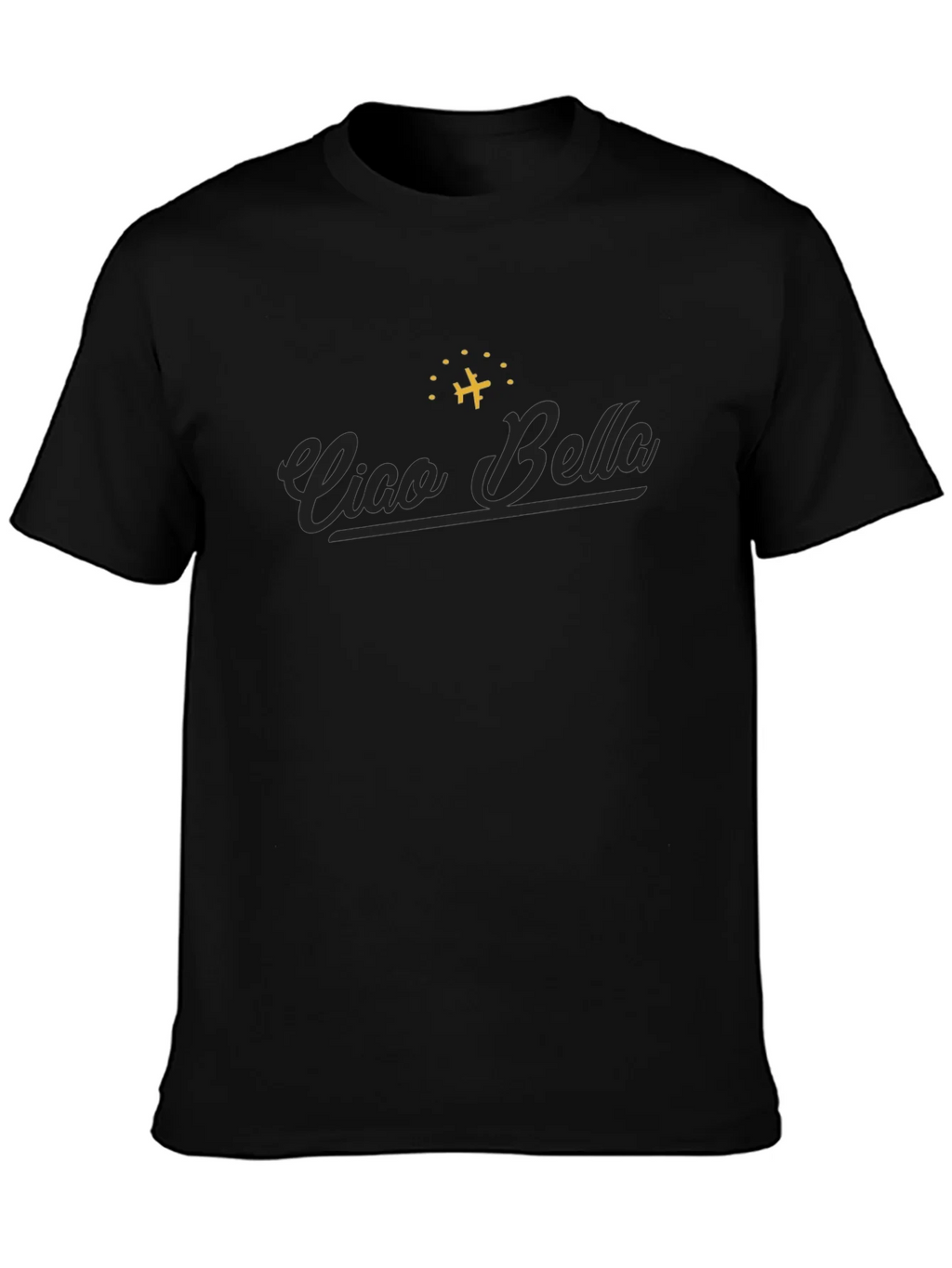 Ciao Bella Graphic Tee - Airplane Design Classic Fit