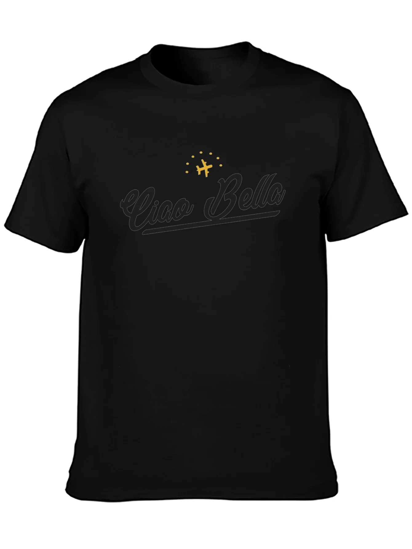 Ciao Bella Graphic Tee - Airplane Design Classic Fit