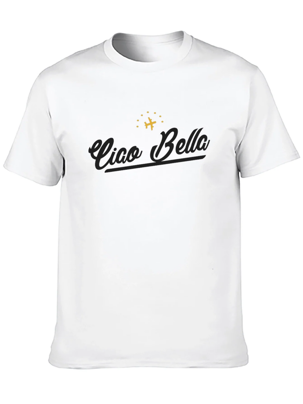 Ciao Bella Graphic Tee - Airplane Design Classic Fit