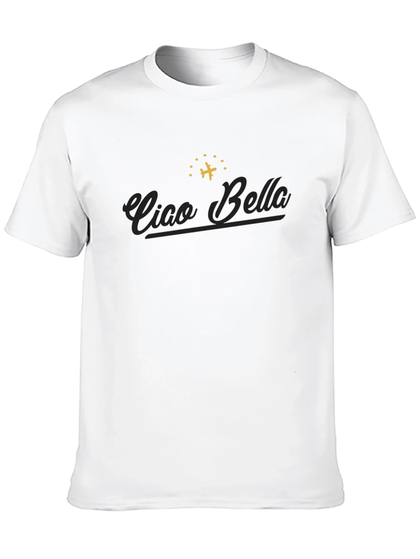 Ciao Bella Graphic Tee - Airplane Design Classic Fit
