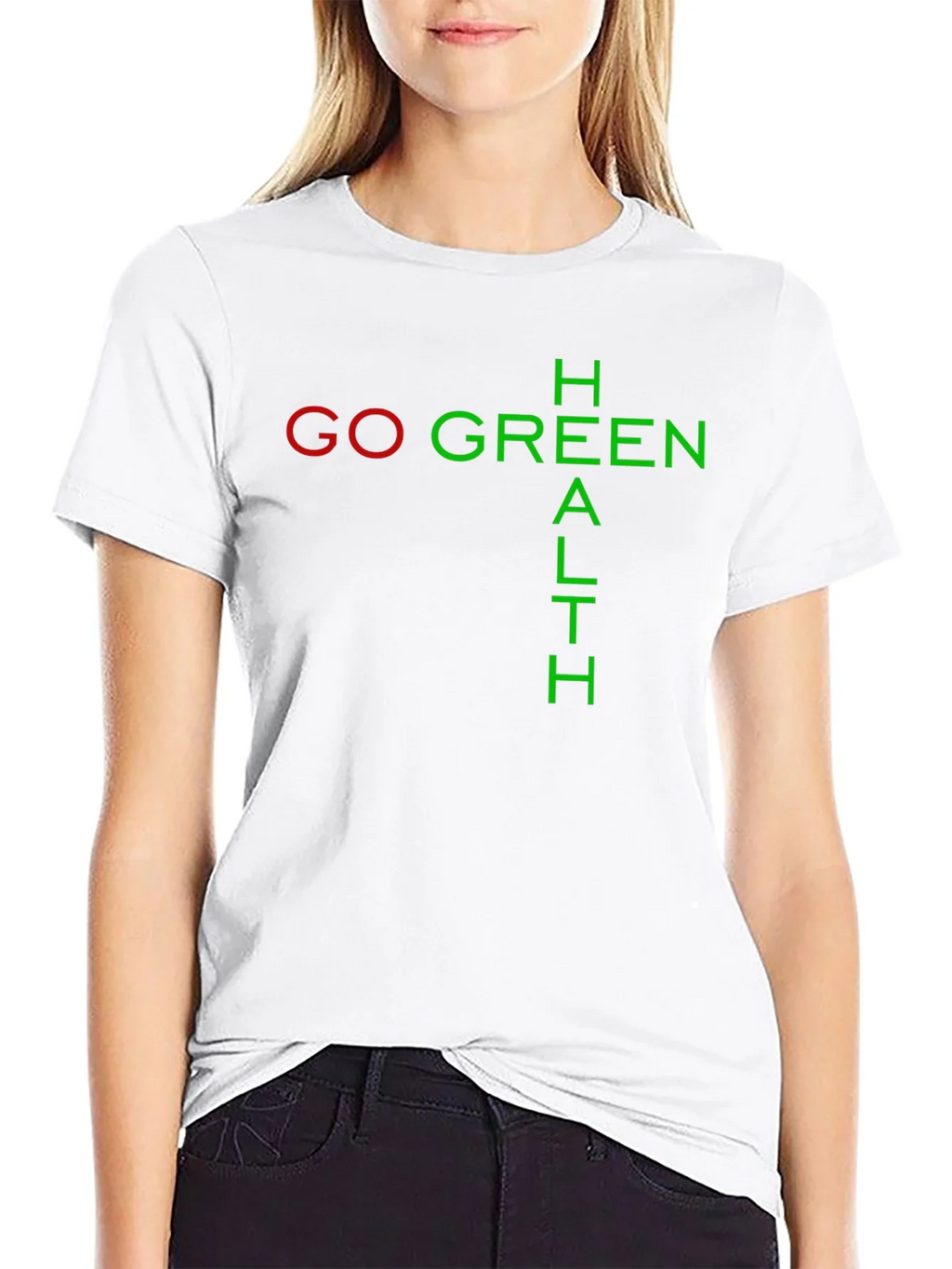 Go Green Health Black Graphic Tee