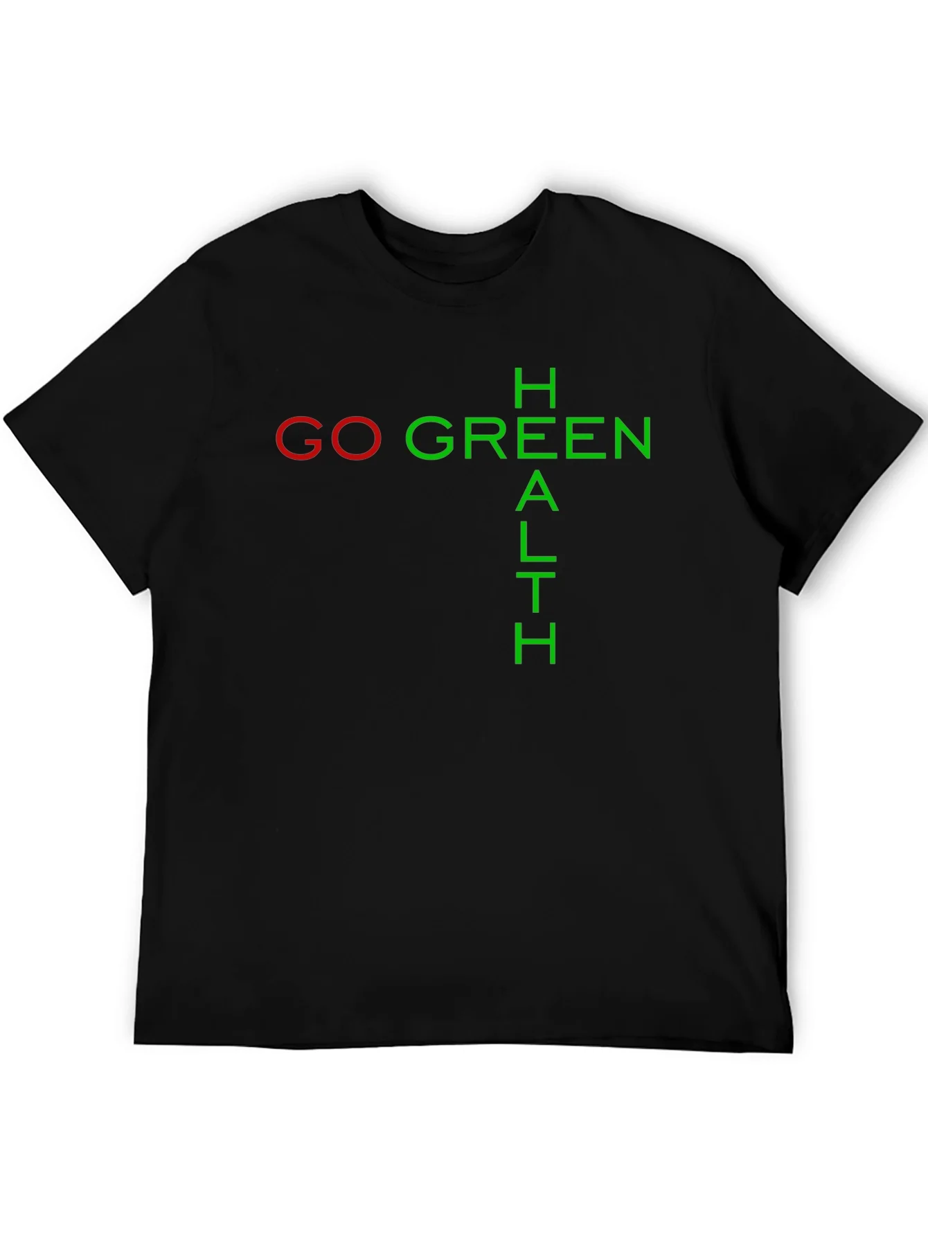 Go Green Health Black Graphic Tee