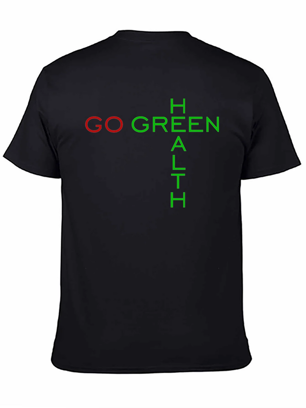 Go Green Health Black Graphic Tee