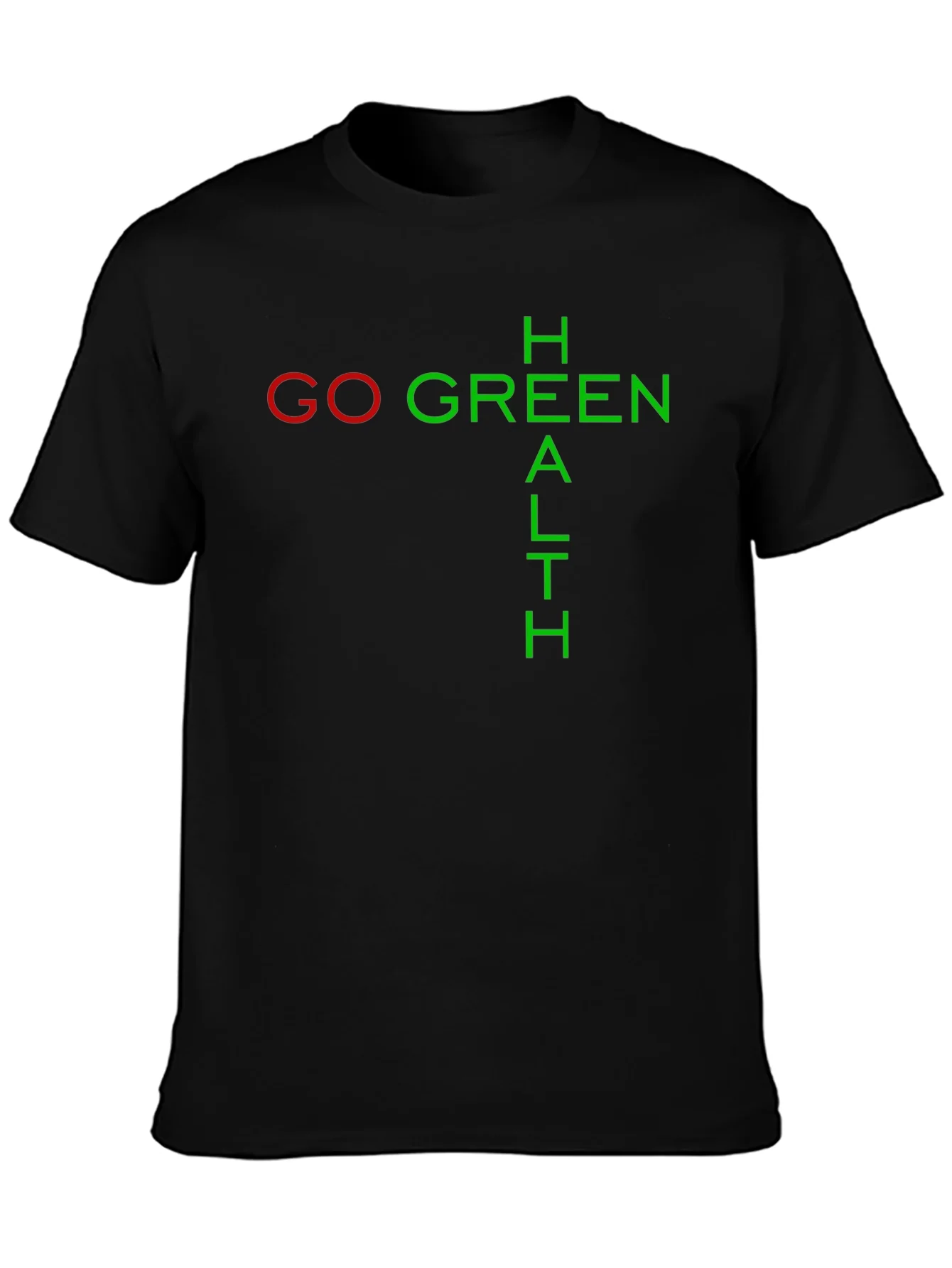 Go Green Health Black Graphic Tee