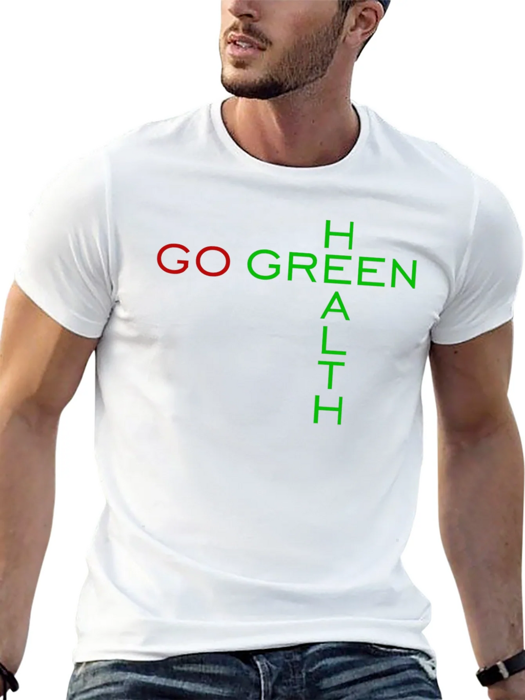 Go Green Health Black Graphic Tee