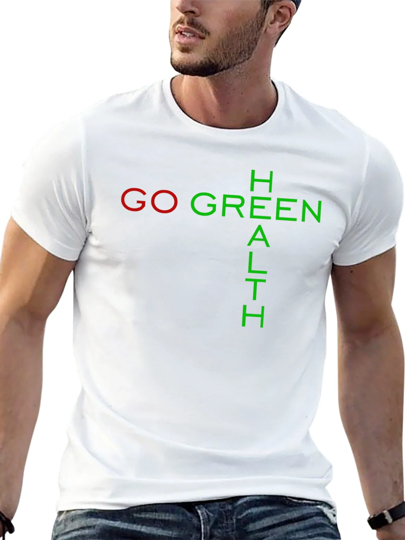 Go Green Health Black Graphic Tee