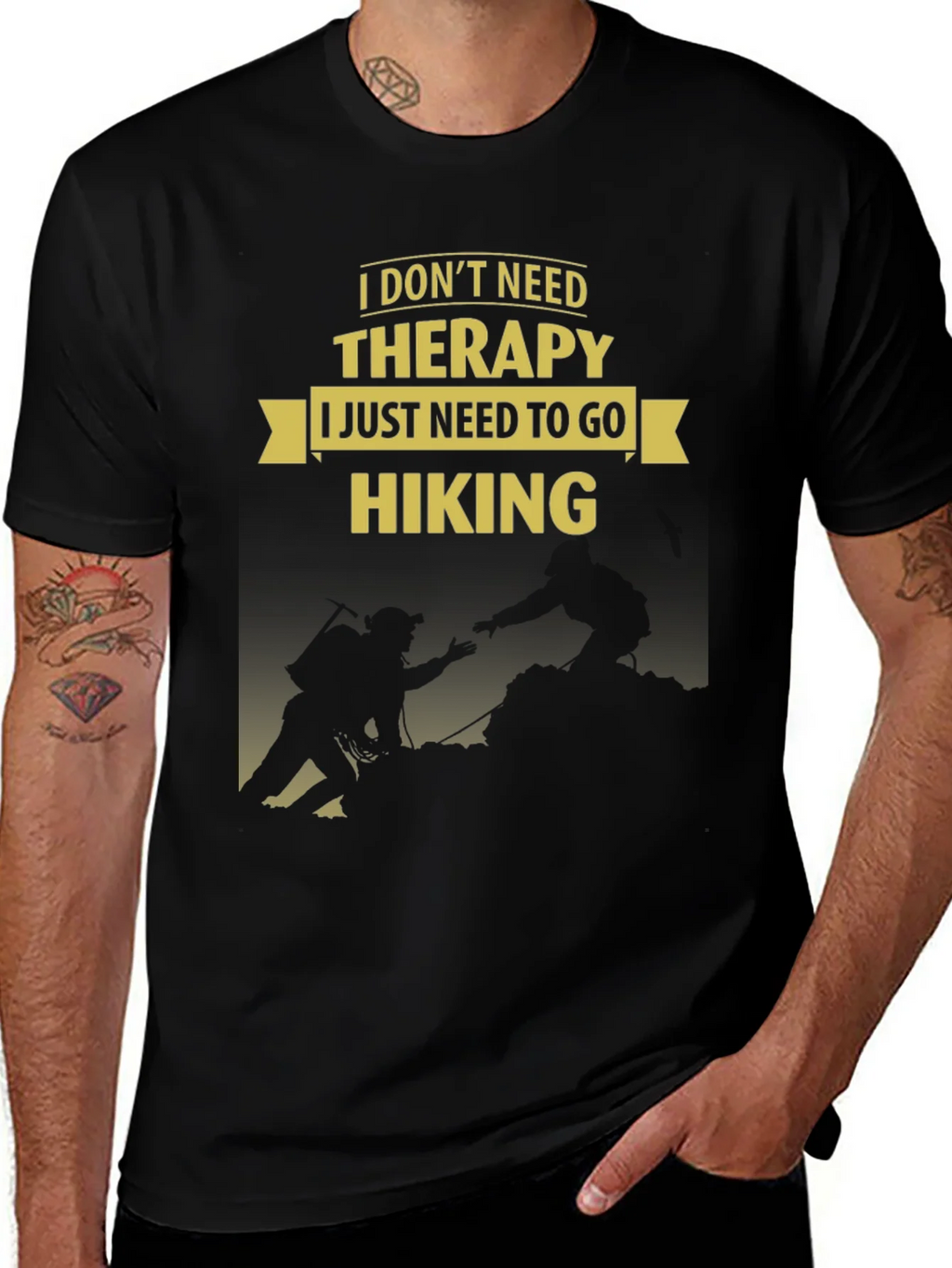 Hiking Therapy Graphic Tee - Mens