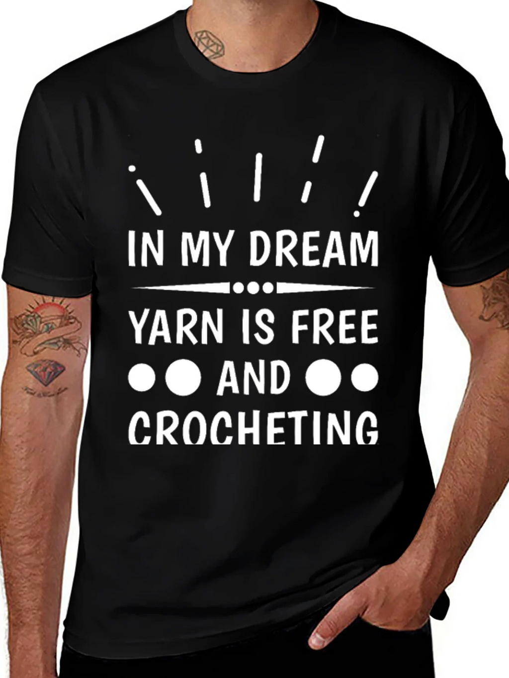 Yarn is Free Crochet T-Shirt - Dreamers Tee