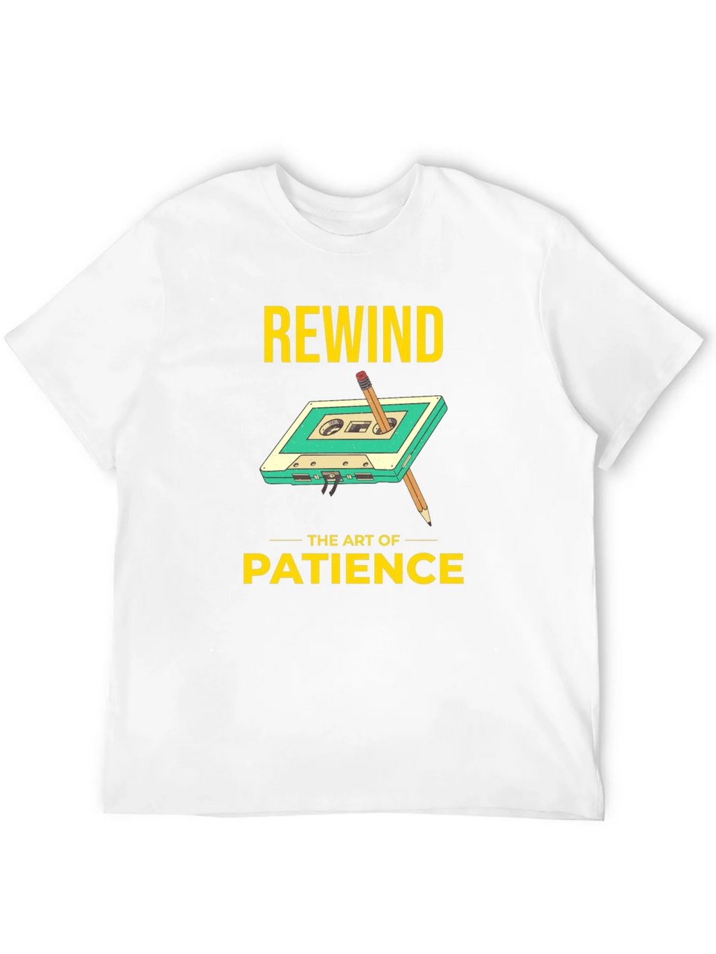 Rewind Patience Graphic Tee - Black Cotton