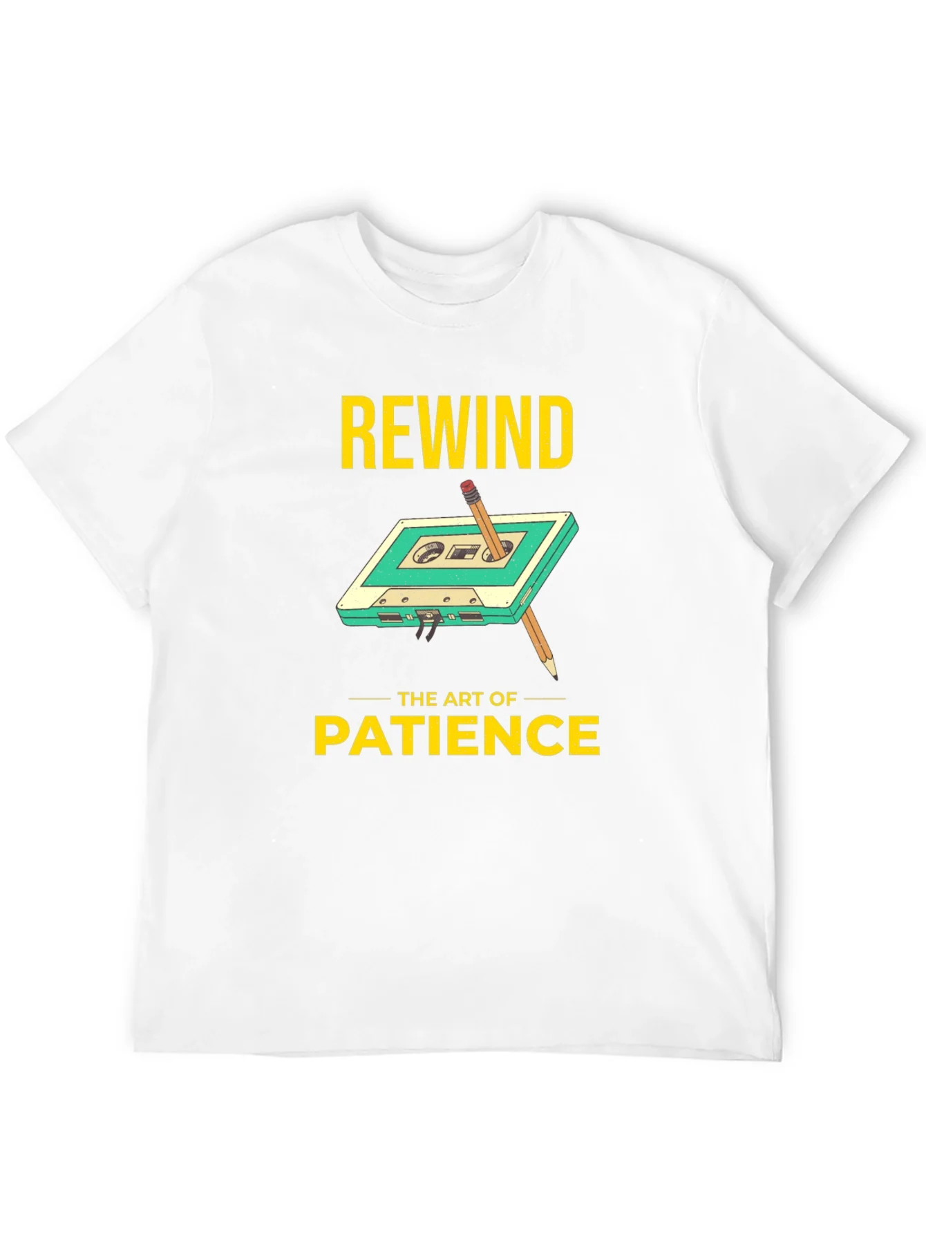 Rewind Patience Graphic Tee - Black Cotton