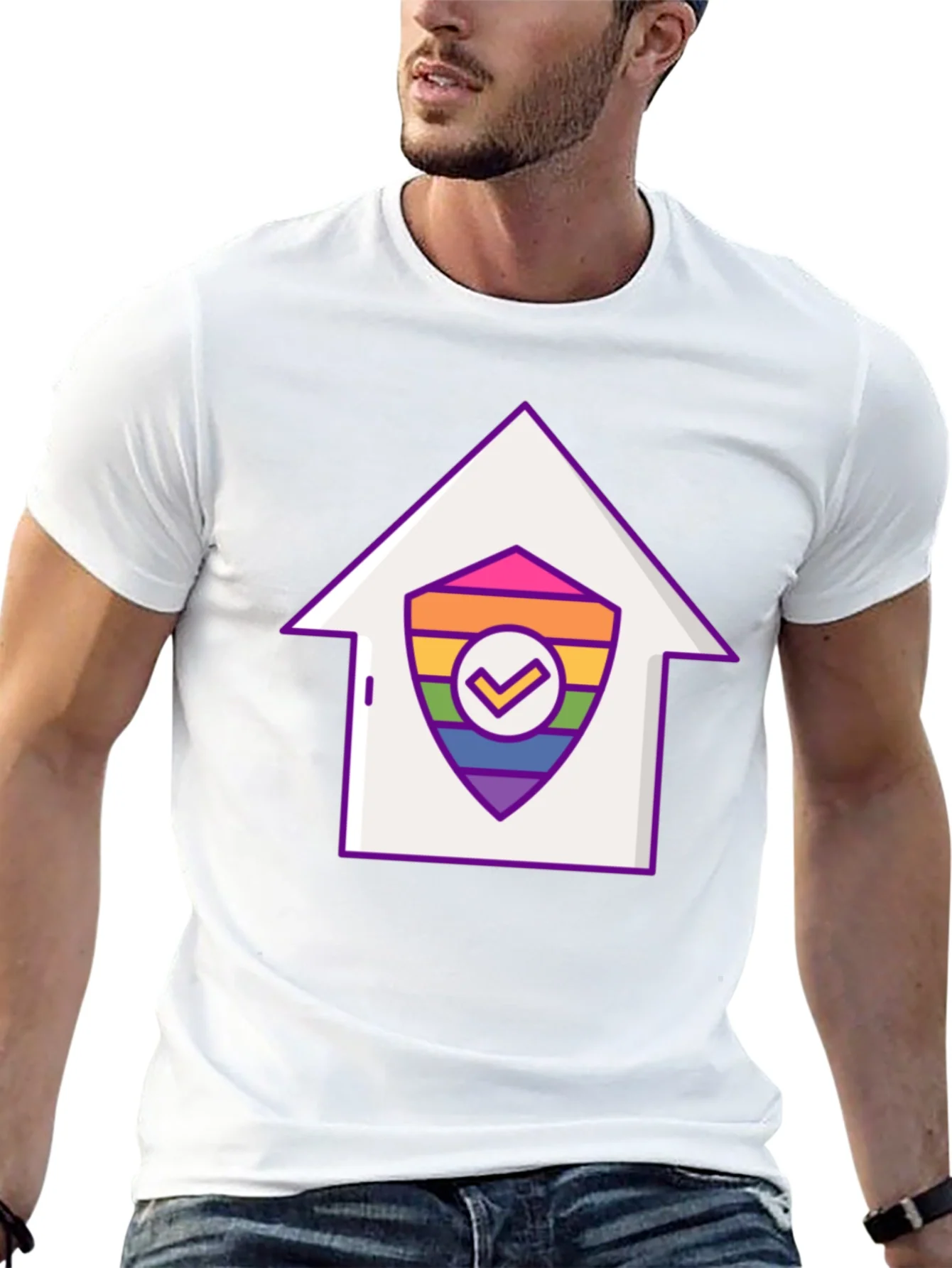 Pride House Shield Tee - LGBTQ+ Support
