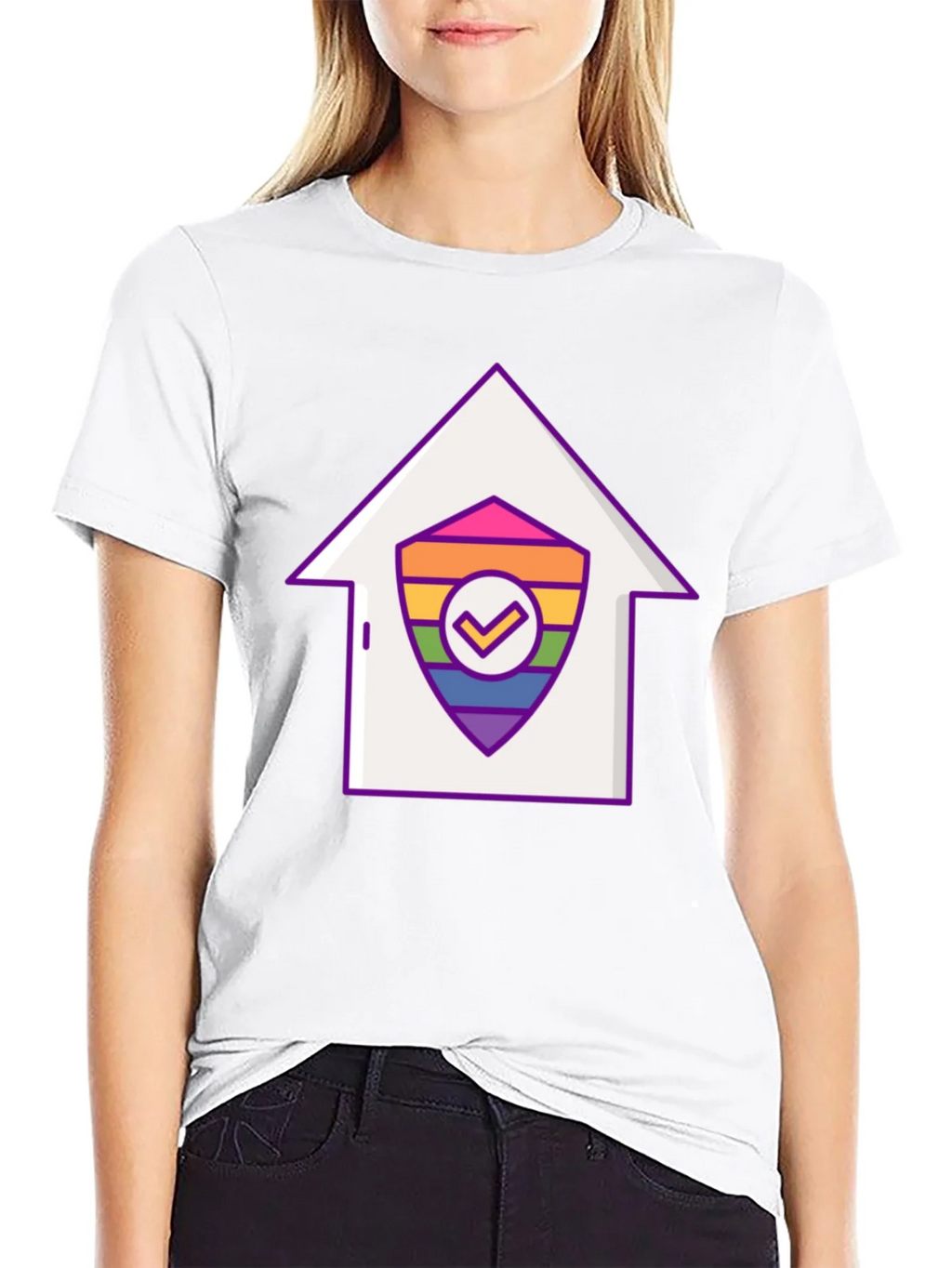 Pride House Shield Tee - LGBTQ+ Support