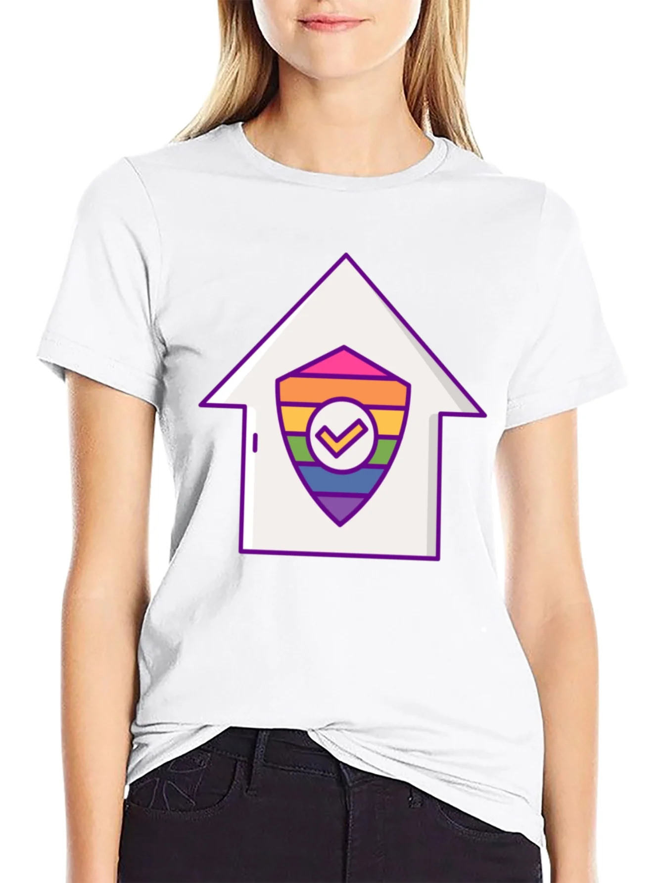 Pride House Shield Tee - LGBTQ+ Support