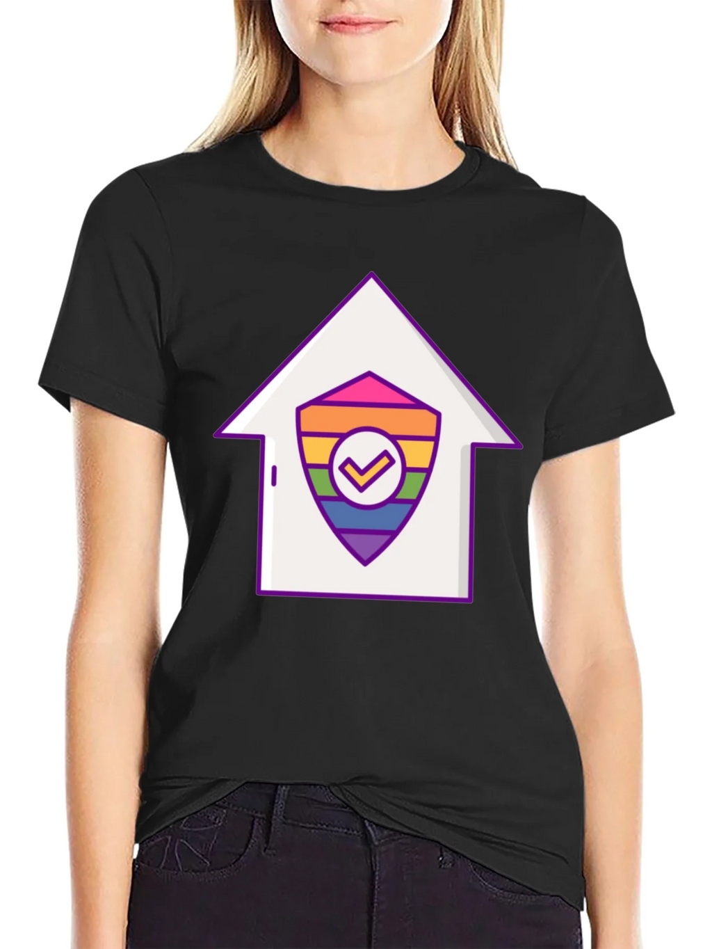 Pride House Shield Tee - LGBTQ+ Support