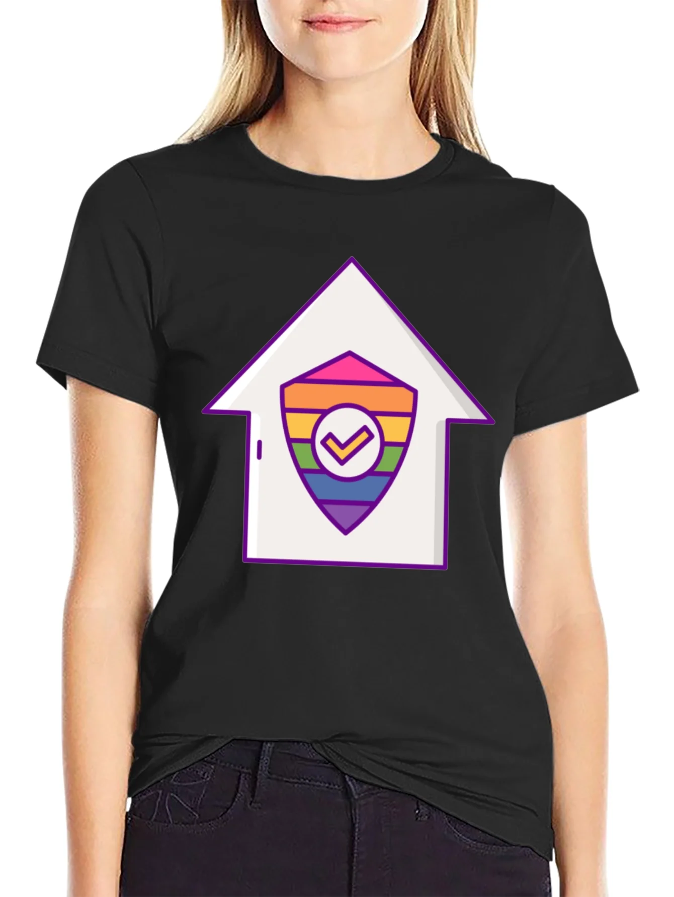 Pride House Shield Tee - LGBTQ+ Support