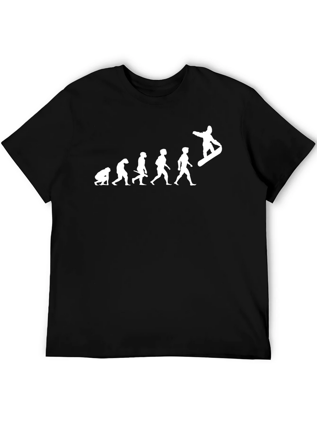 Evolution of Snowboarding Black T-Shirt