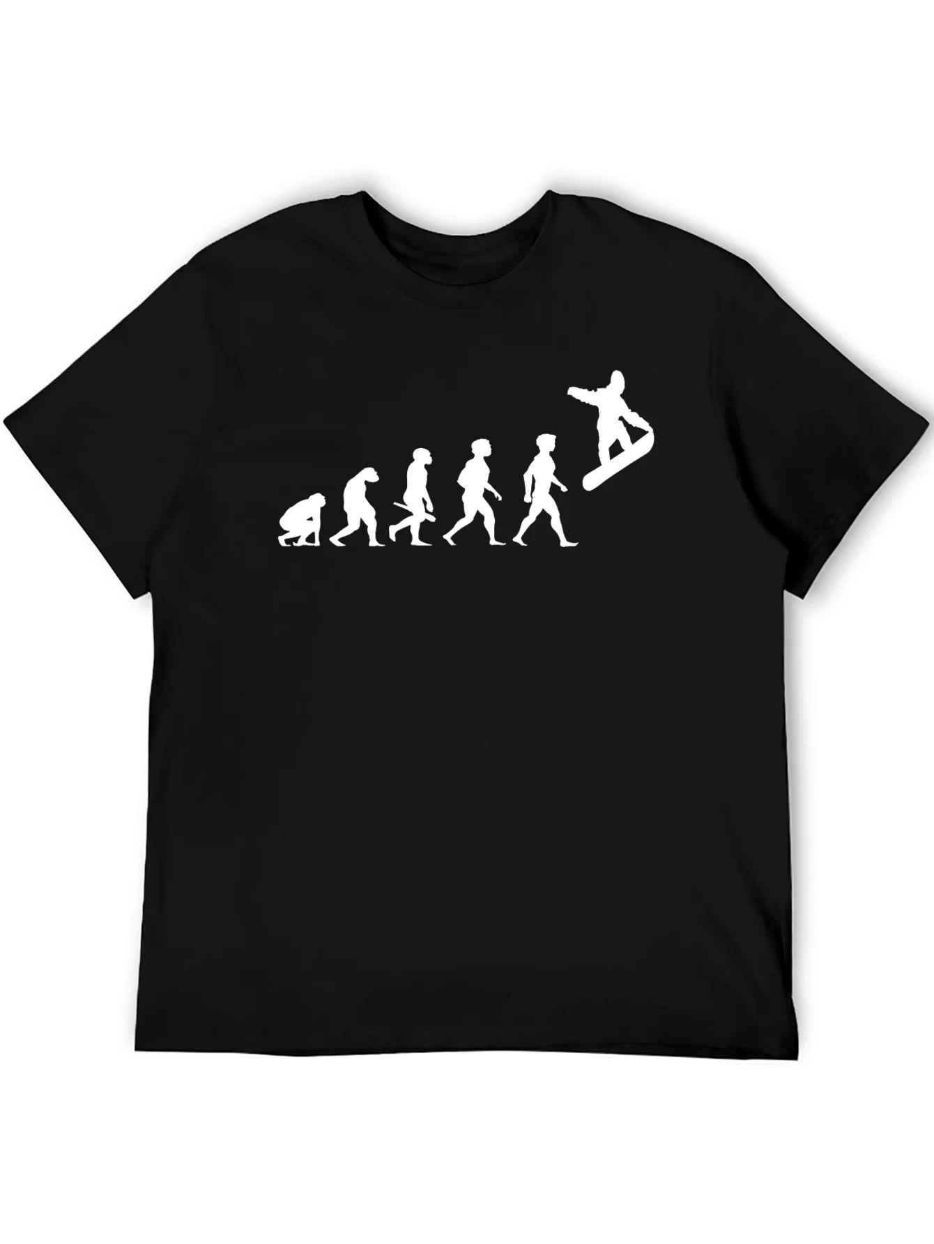 Evolution of Snowboarding Black T-Shirt