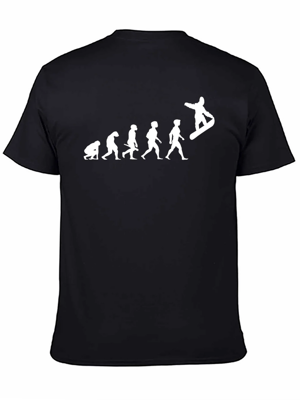 Evolution of Snowboarding Black T-Shirt