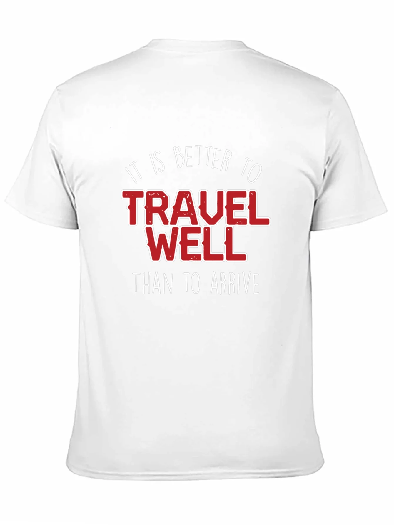 Travel Well Graphic Tee - Black Cotton T-Shirt