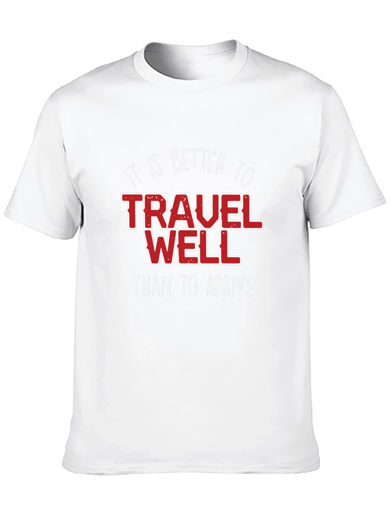 Travel Well Graphic Tee - Black Cotton T-Shirt