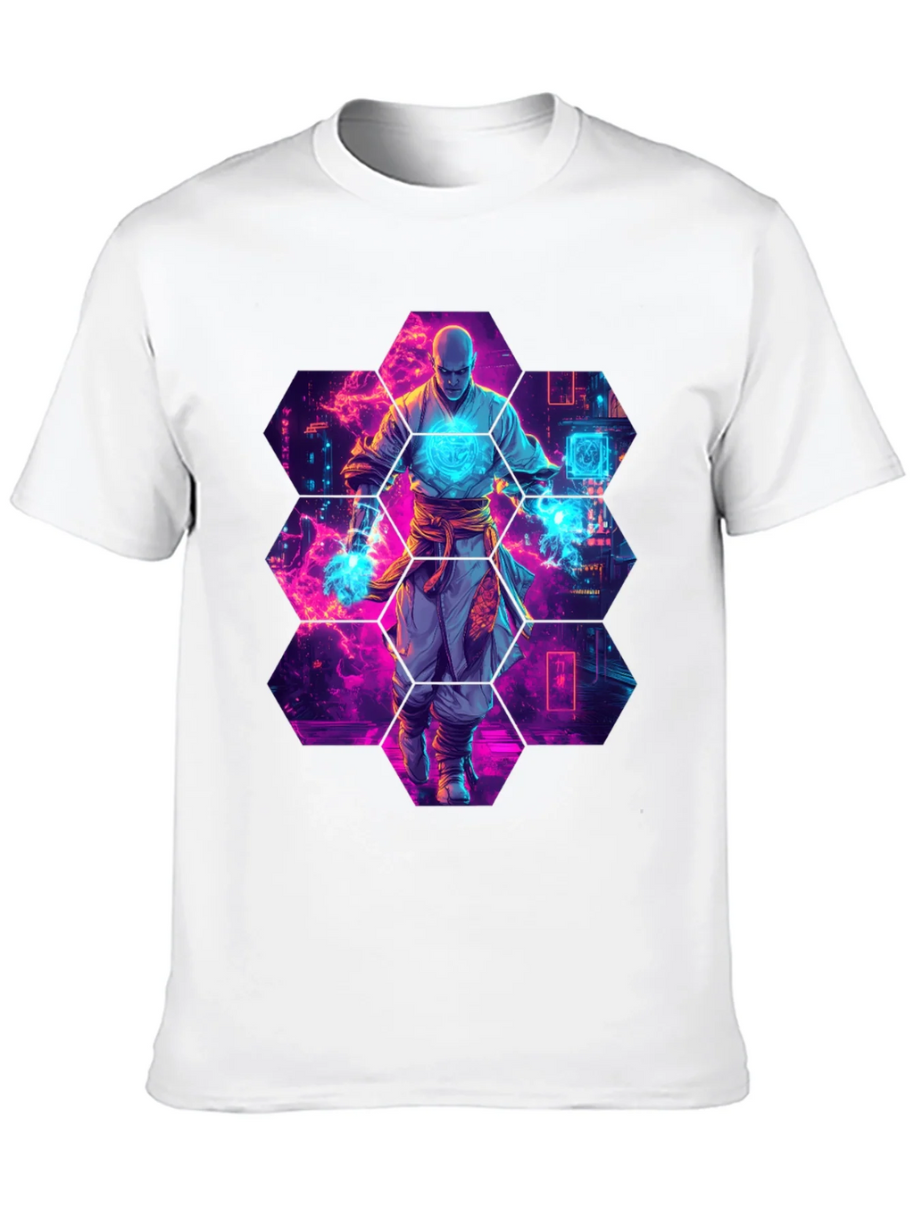 Cyberpunk Monk Graphic T-Shirt