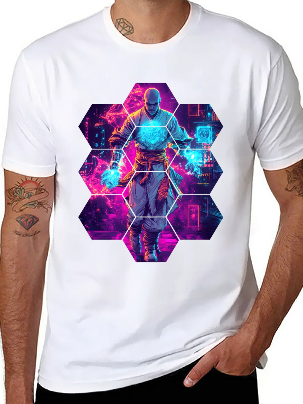 Cyberpunk Monk Graphic T-Shirt