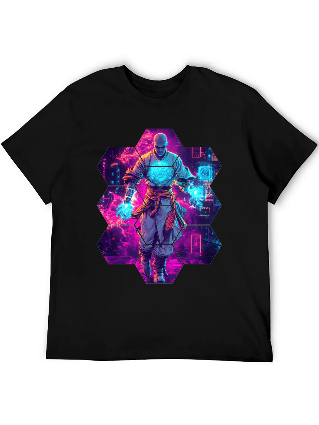 Cyberpunk Monk Graphic T-Shirt