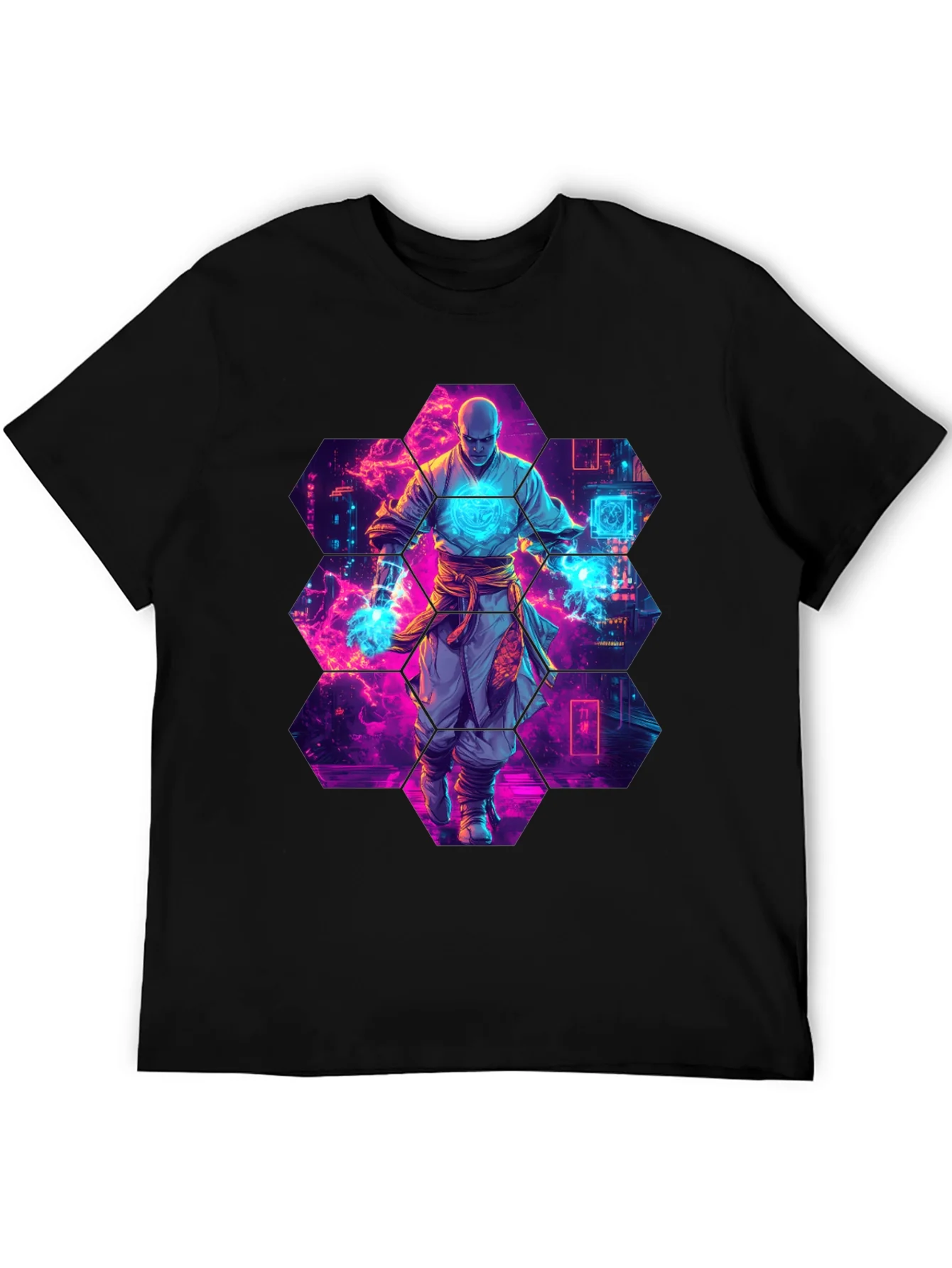Cyberpunk Monk Graphic T-Shirt