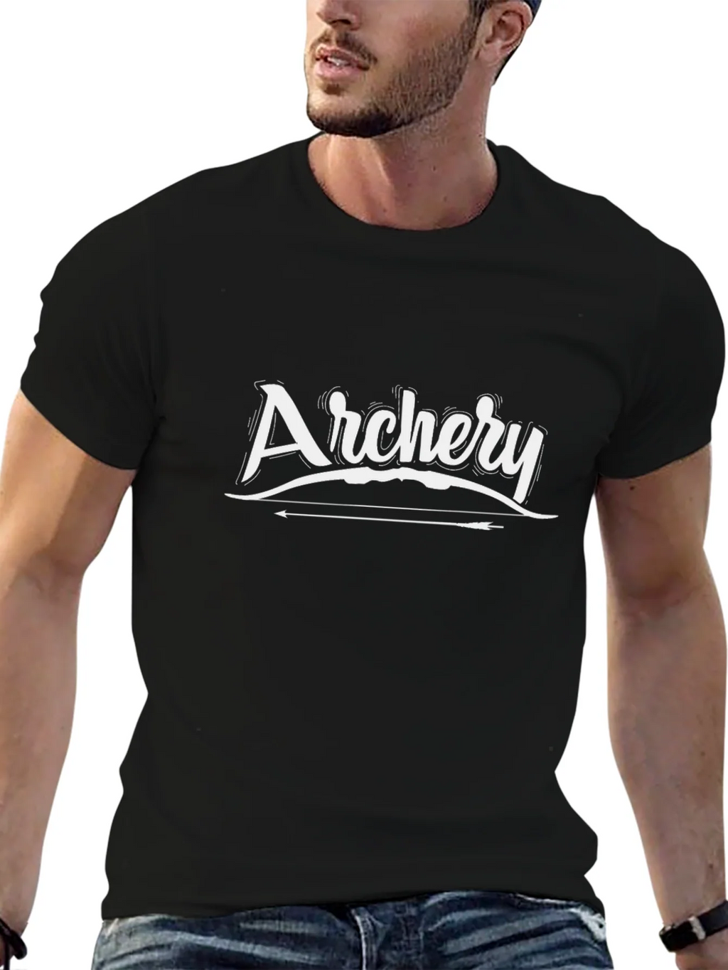 Archery Graphic Tee - Bow and Arrow Design
