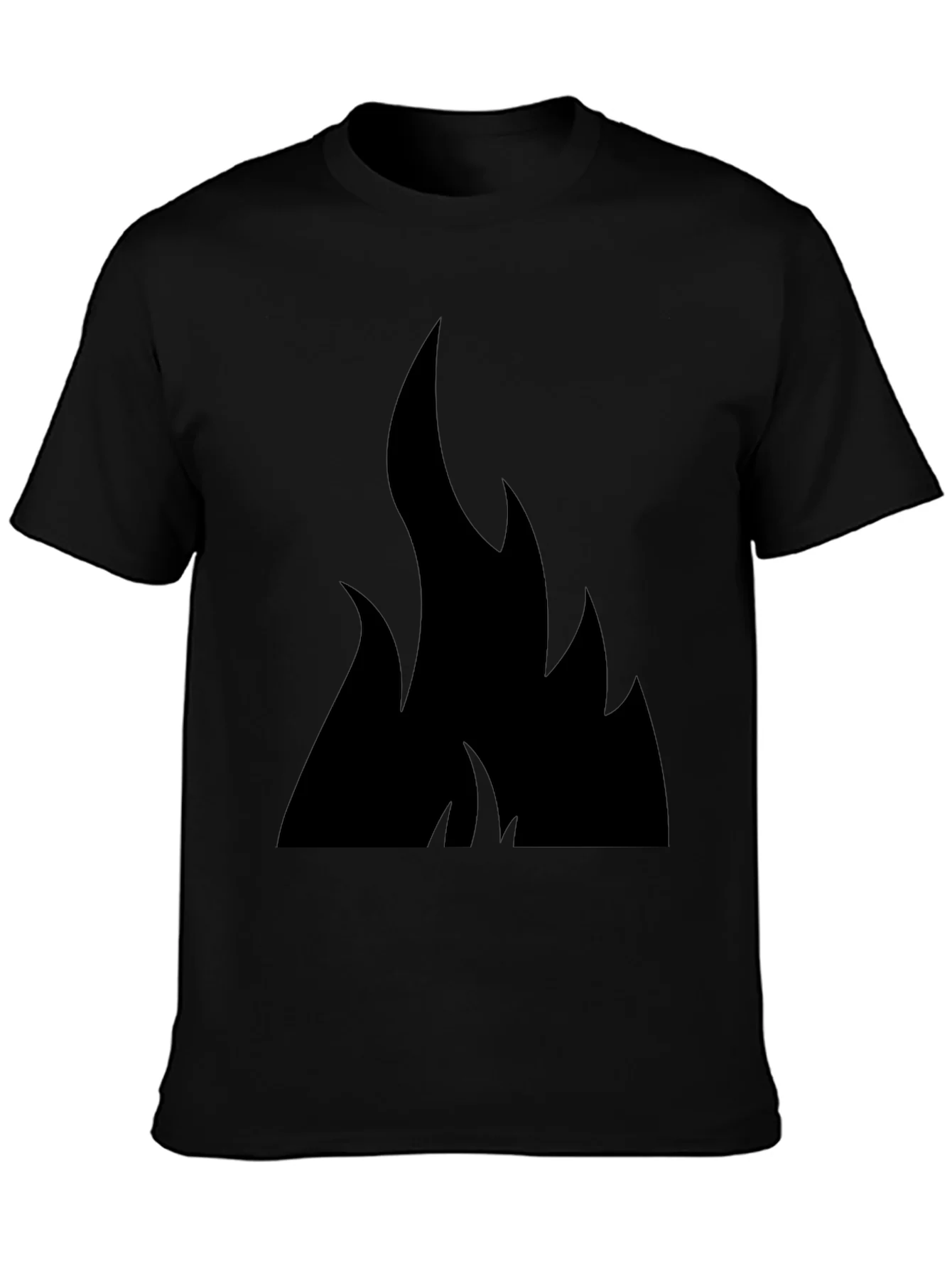 Black Flame Graphic Tee - Casual Style