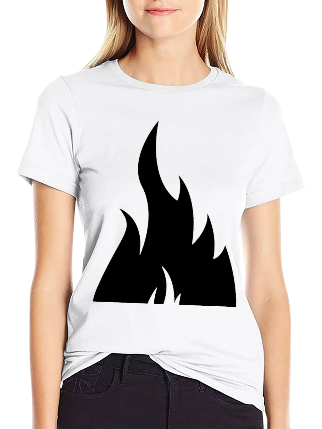 Black Flame Graphic Tee - Casual Style