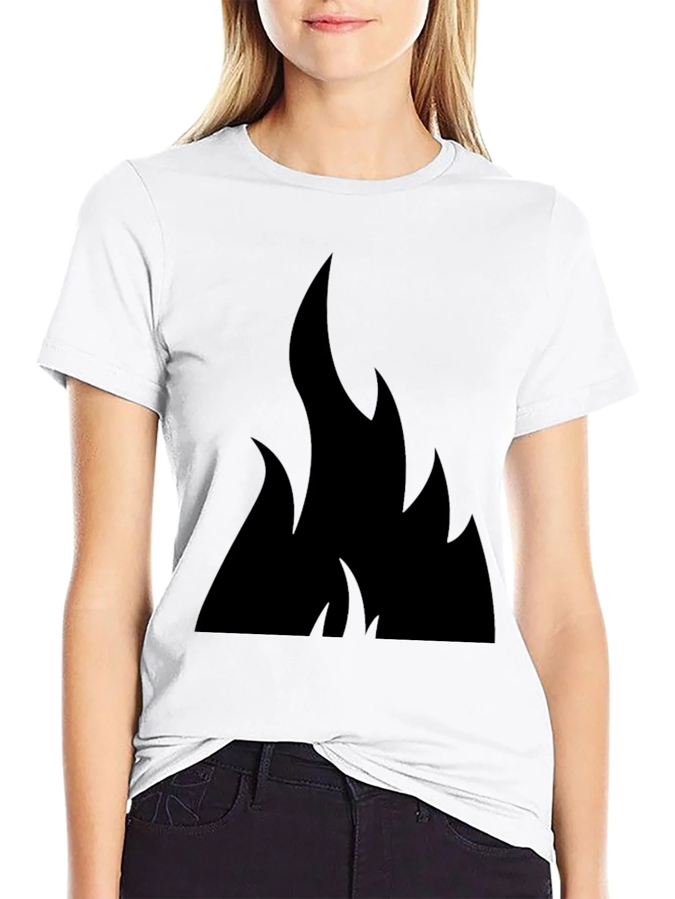 Black Flame Graphic Tee - Casual Style