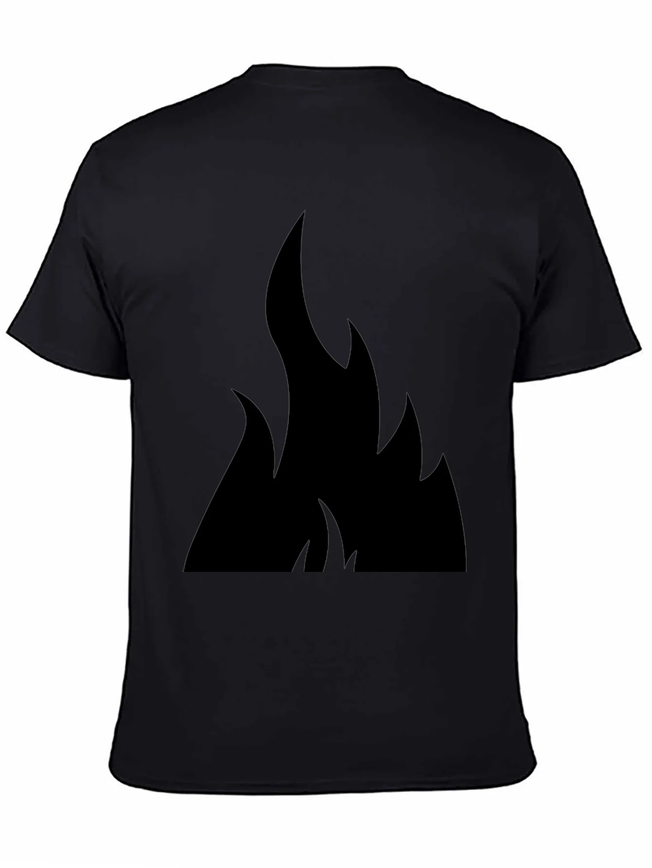 Black Flame Graphic Tee - Casual Style