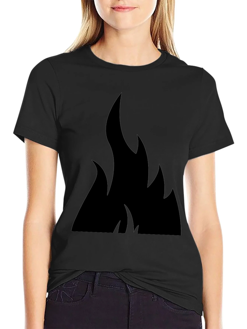 Black Flame Graphic Tee - Casual Style