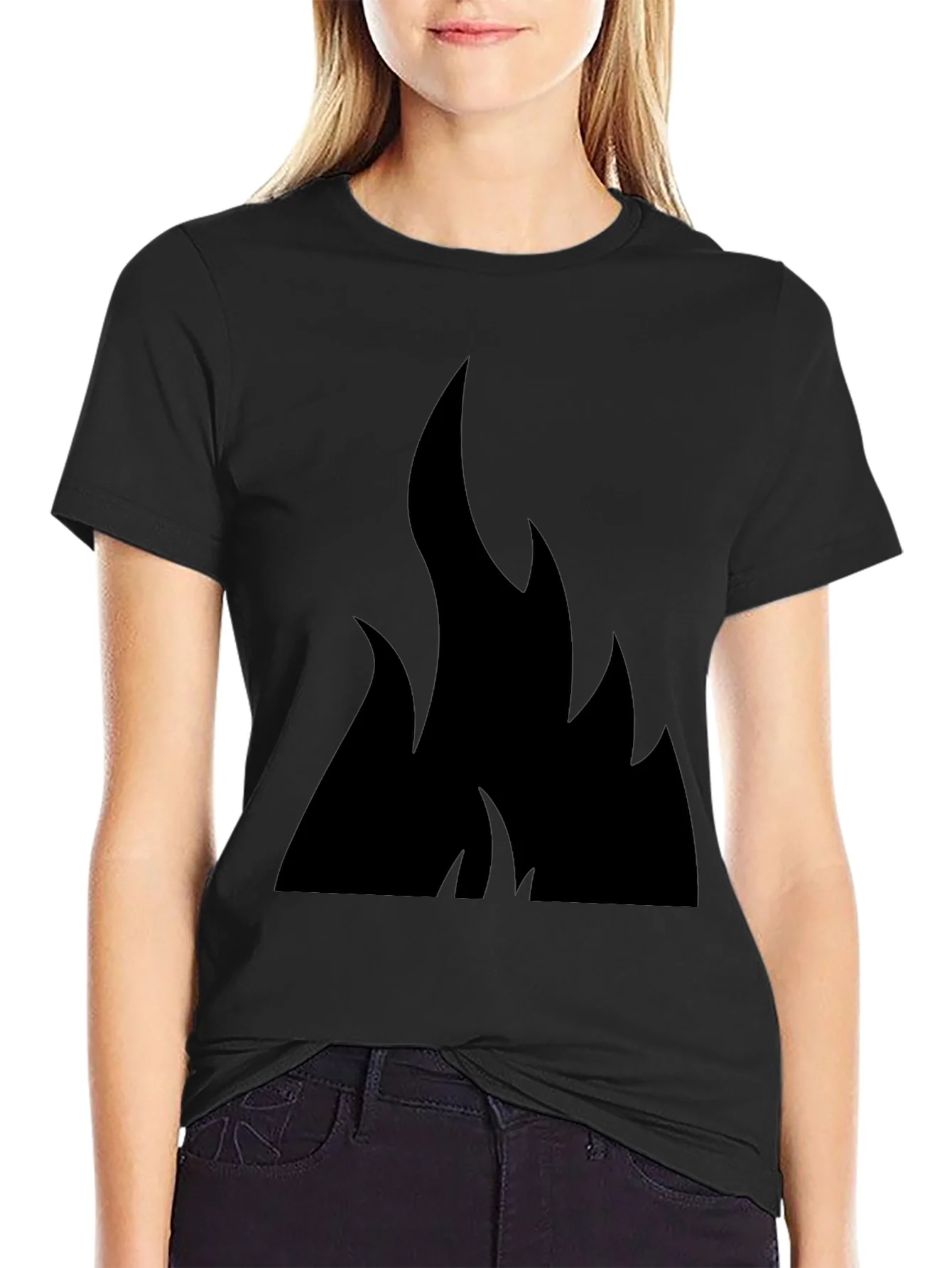 Black Flame Graphic Tee - Casual Style