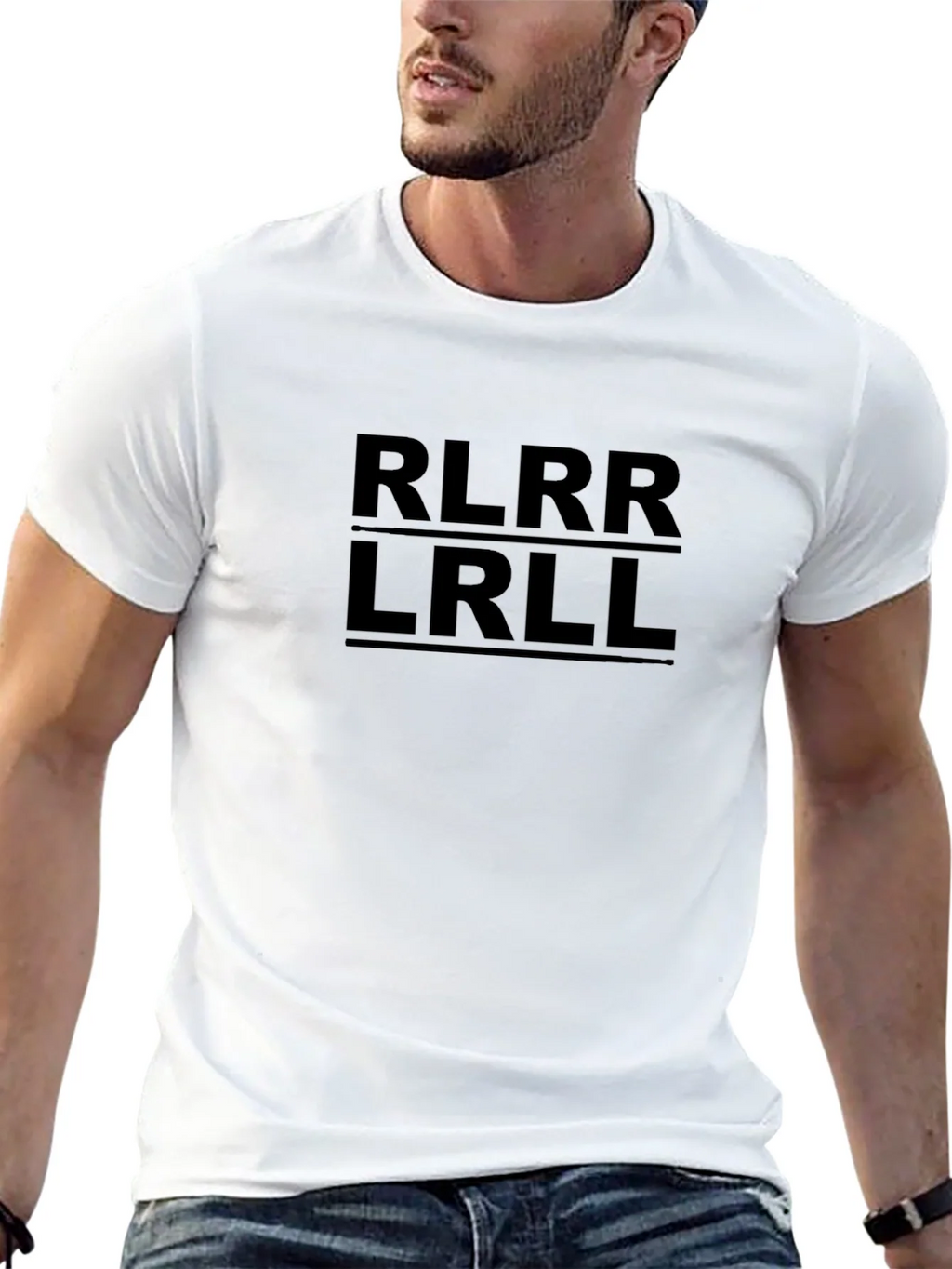 RLRR LRLL T-Shirt - Drumming Notation Tee