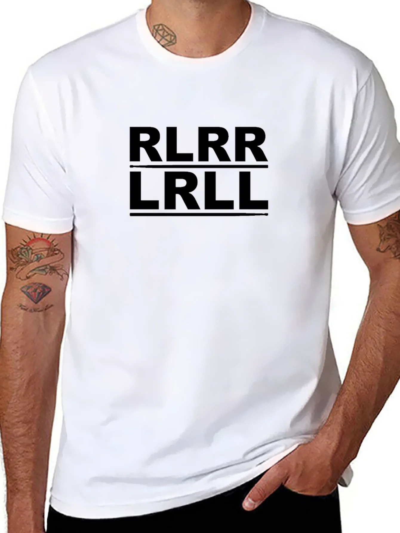 RLRR LRLL T-Shirt - Drumming Notation Tee