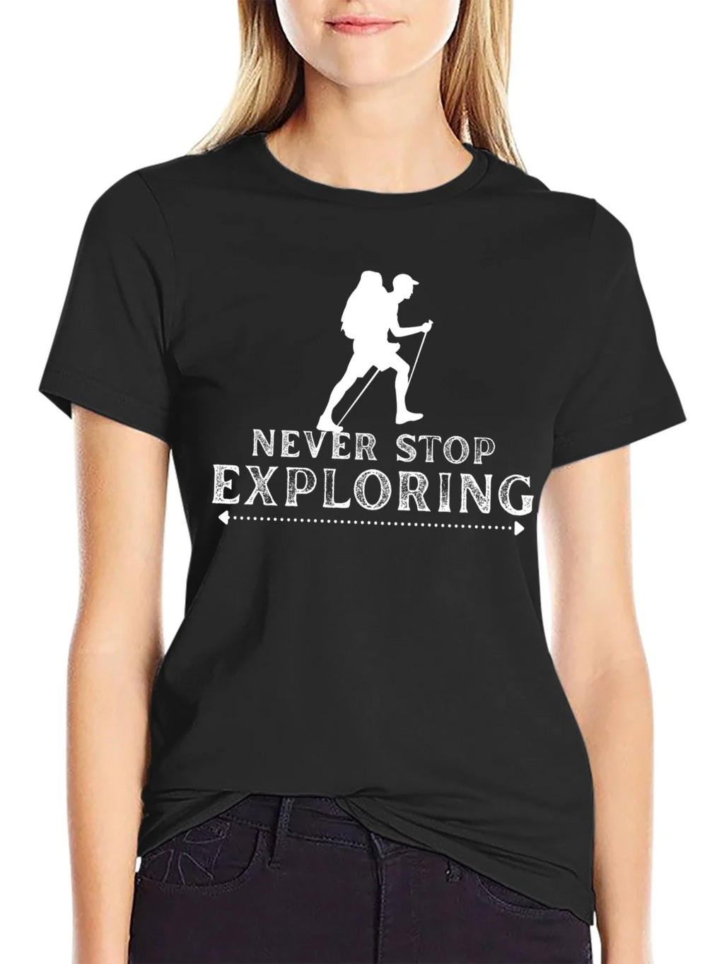 Never Stop Exploring Hiking T-Shirt