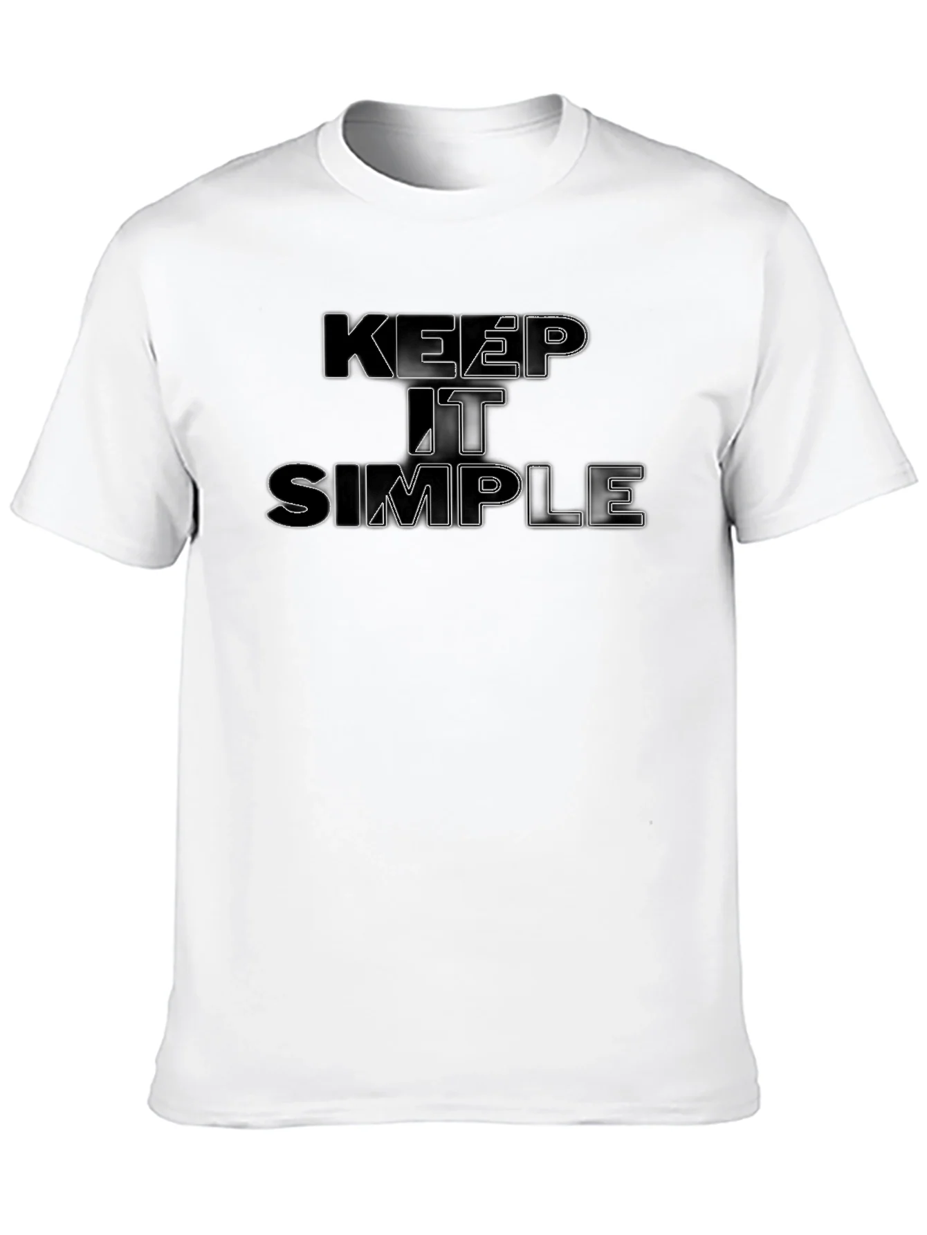 Keep It Simple Graphic Tee - Black Cotton Blend
