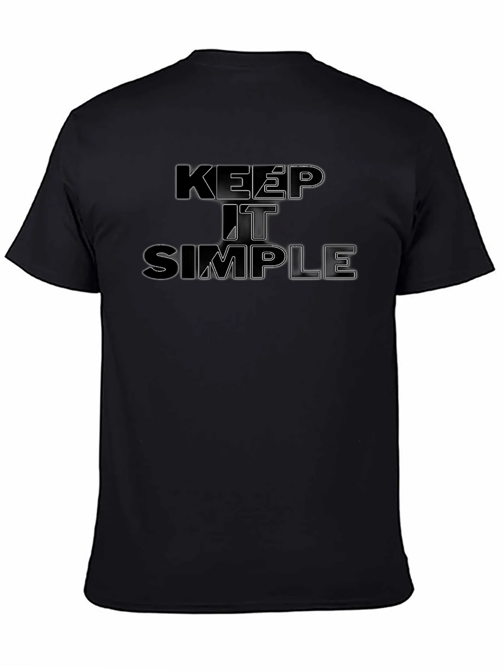 Keep It Simple Graphic Tee - Black Cotton Blend
