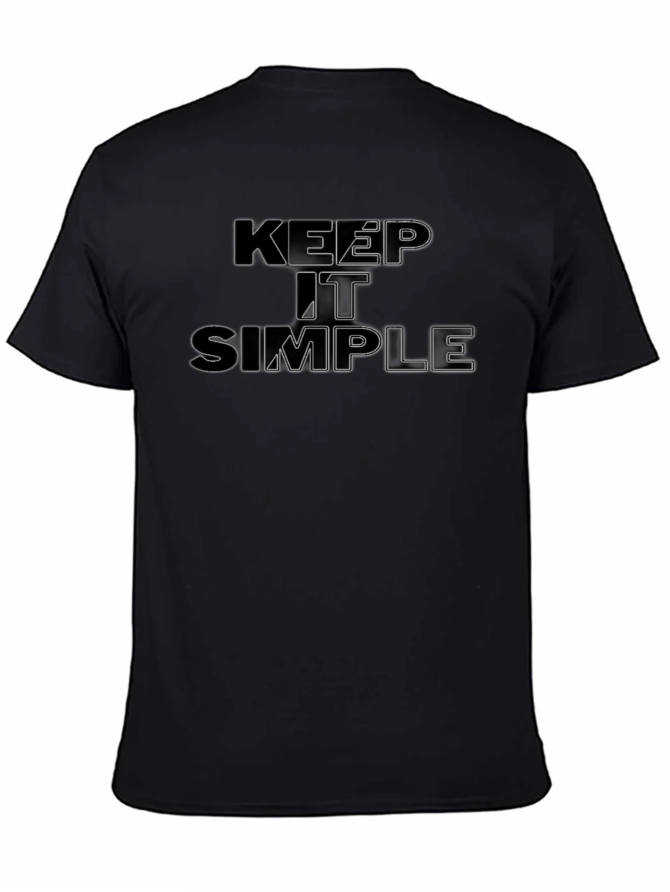 Keep It Simple Graphic Tee - Black Cotton Blend