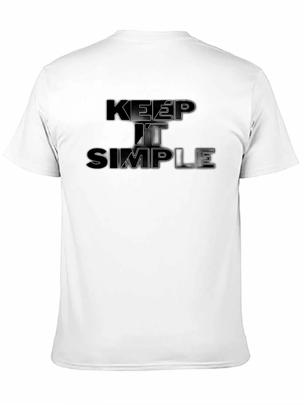 Keep It Simple Graphic Tee - Black Cotton Blend
