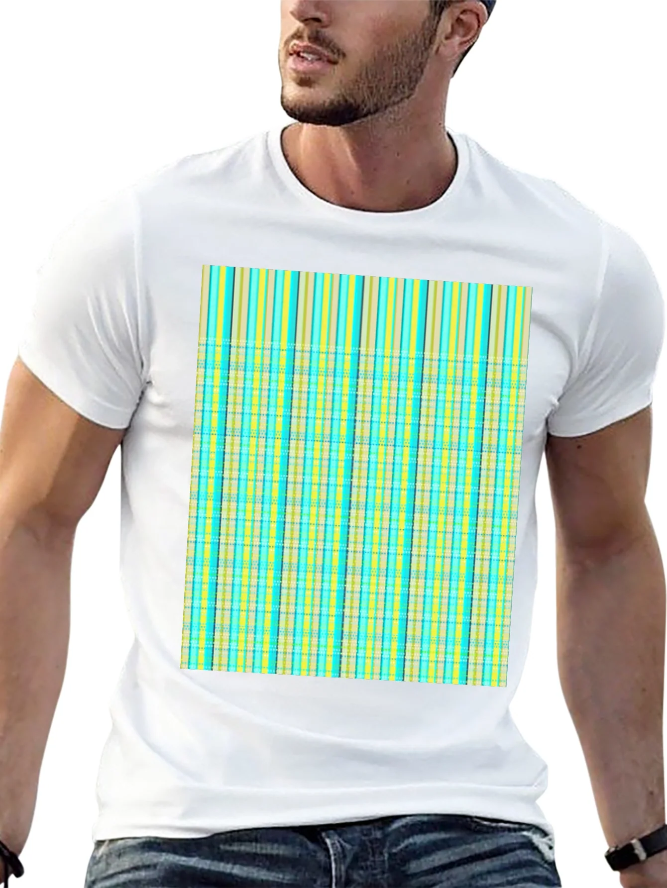 Striped Plaid Tee Shirt
