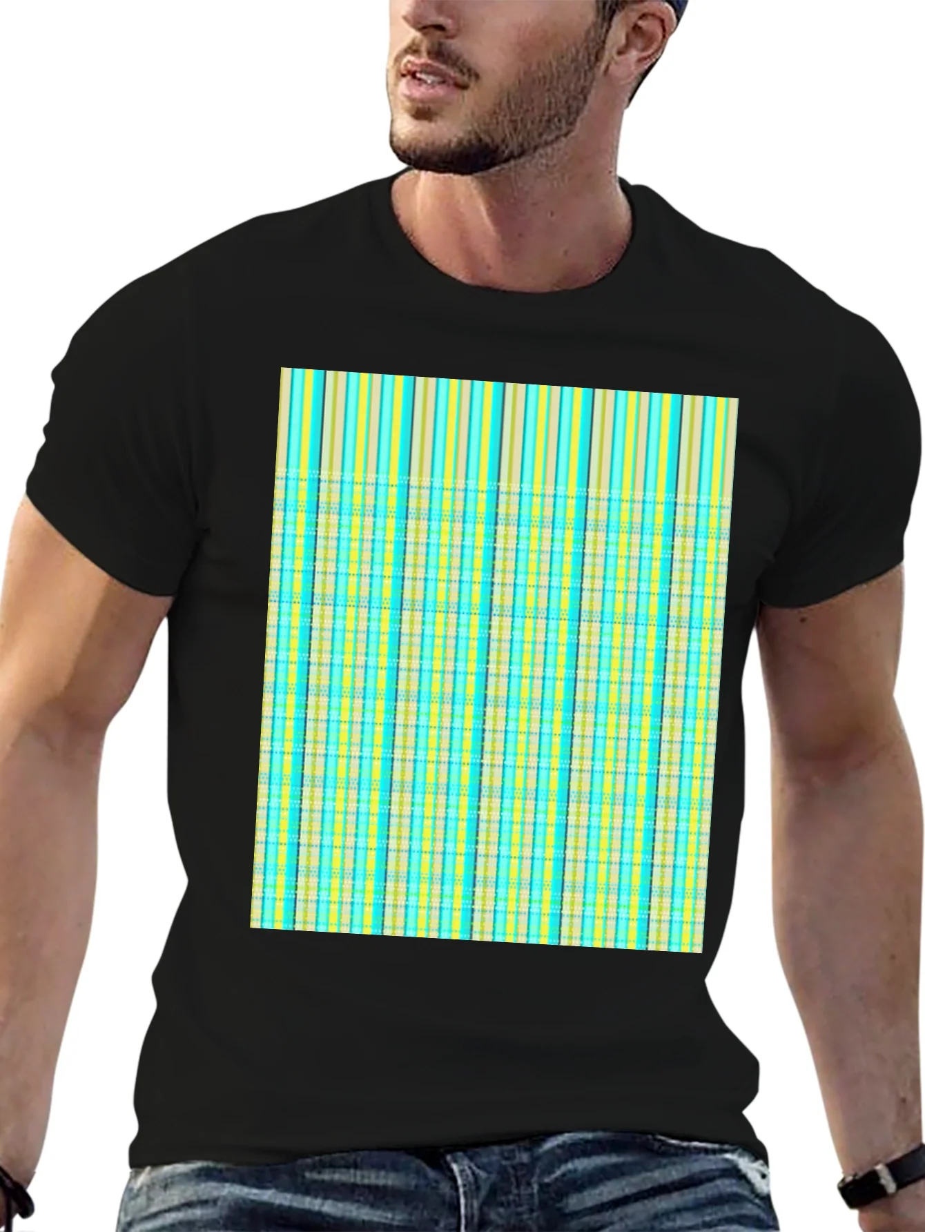 Striped Plaid Tee Shirt