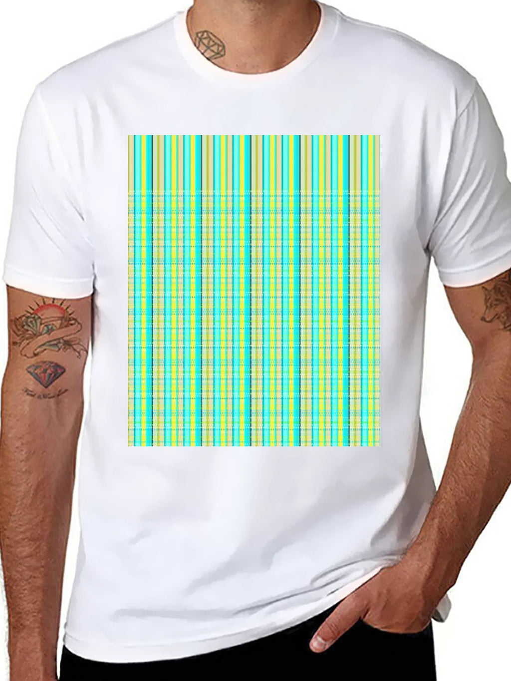 Striped Plaid Tee Shirt