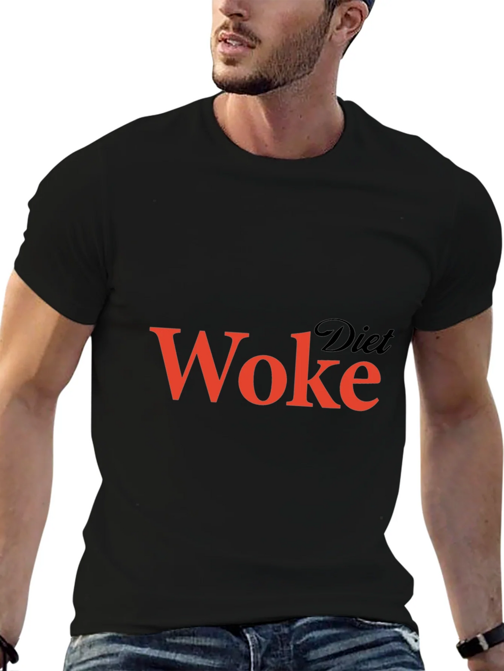 Diet Woke Graphic T-Shirt - Black