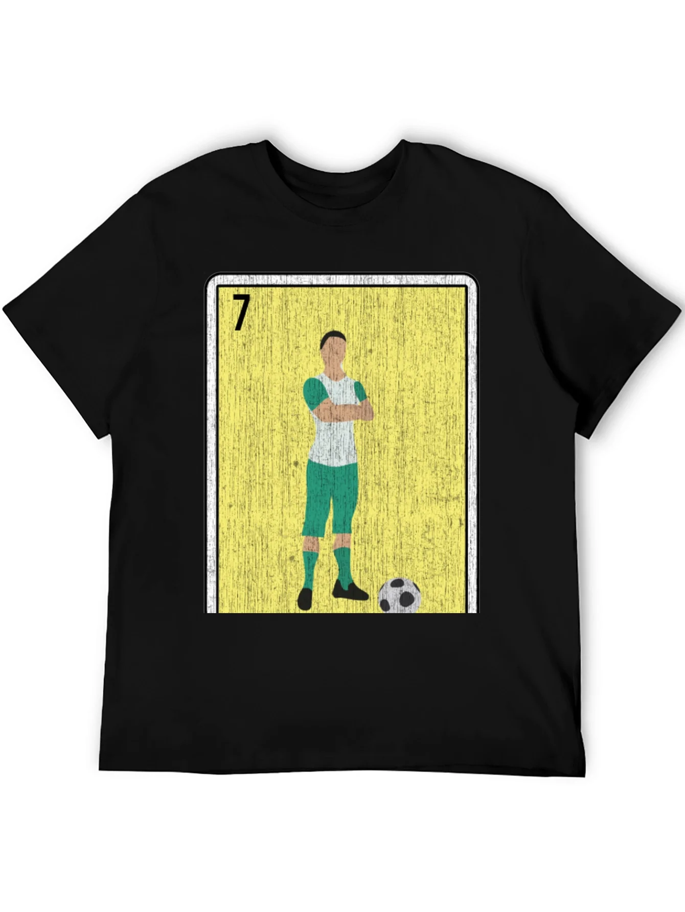 Soccer Player Loteria Card Graphic T-Shirt