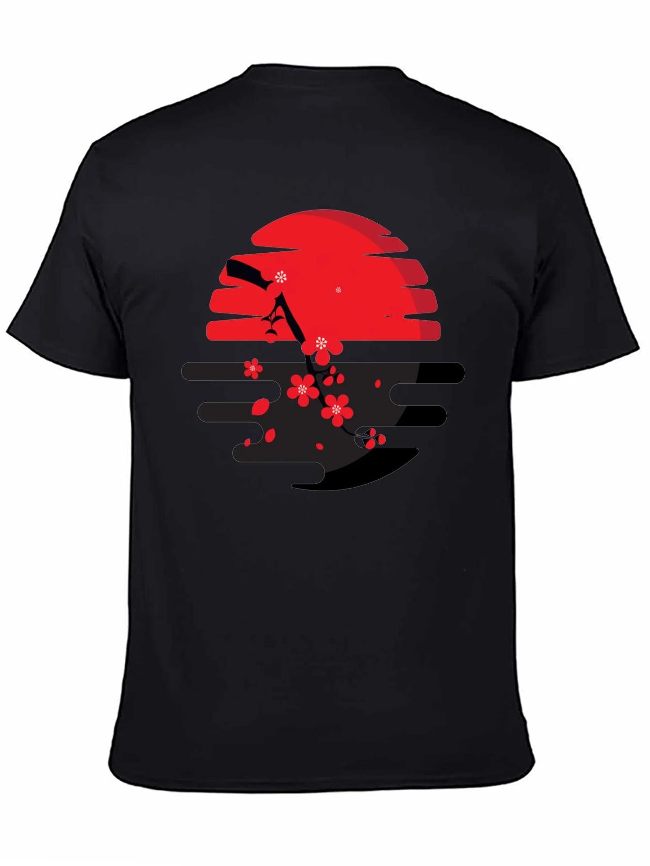 Red Sun & Cherry Blossom Graphic Tee